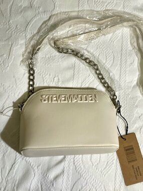 Steve Madden Cream/Off-White Chain Strap Crossbody
